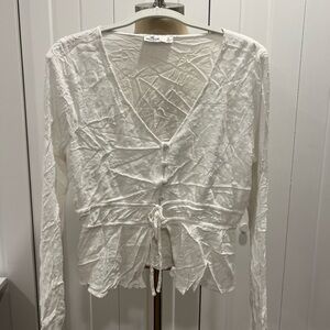 White Button-Up Women's Top
